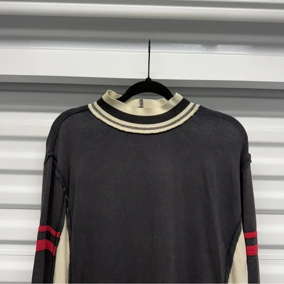 We The Free Black and Cream Long Sleeve Top - Picture 2 of 7